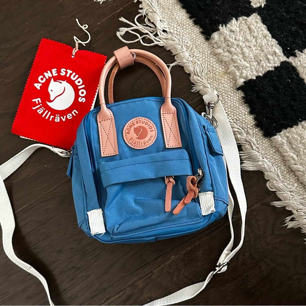 Fjallraven x Acne Studios mini blue backpack